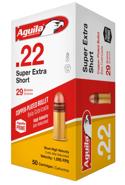 500rds of Aguila 22 Short Ammunition SuperExtra 1B222110 High Velocity 29 Grain Copper Plated Round Nose