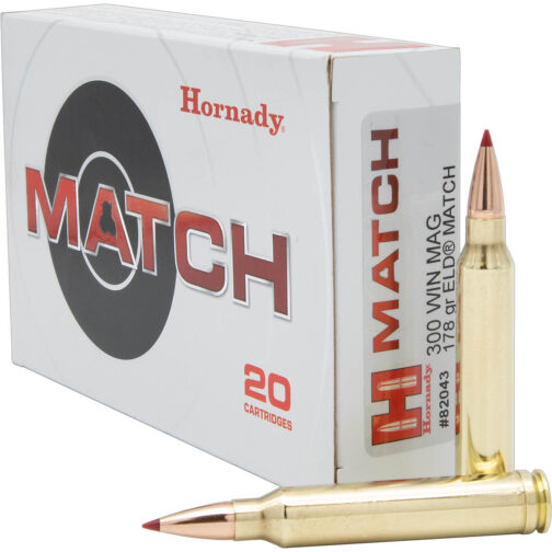 Hornady ELD Match .300 Winchester Magnum 178-Grain Rifle Ammunition 500rds