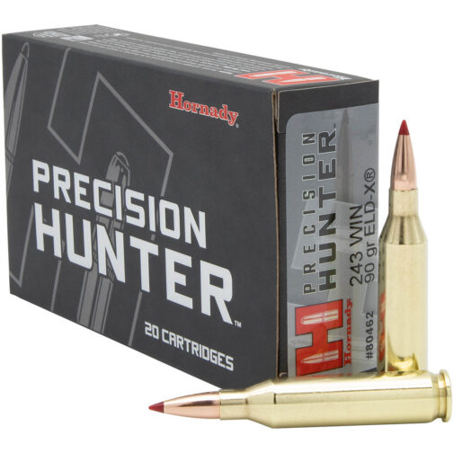 Hornady ELD-X Precision Hunter .243 Winchester 90-Grain Rifle Ammunition 500rds