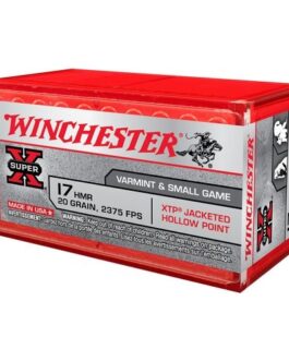 500rds of Winchester Super-X 17 HMR 20 Grain XTP Jacketed Hollow Point