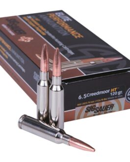 500 Rounds Of SIG SAUER Elite Copper Hunting, 6.5mm Creedmoor, HT, 120 Grain