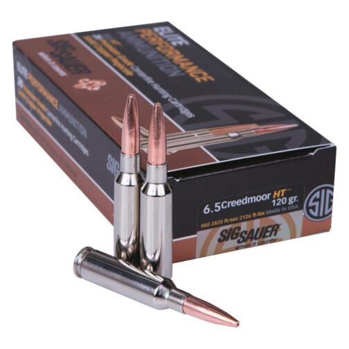 500 Rounds Of SIG SAUER Elite Copper Hunting, 6.5mm Creedmoor, HT, 120 Grain