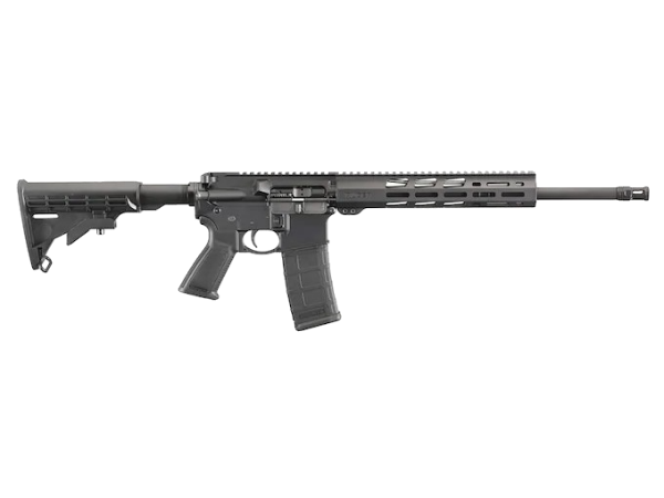 Ruger AR556 Rifle 5.56x45mm NATO Matte Black Oxide 16″ Barrel Black Synthetic Collapsible Stock 30-Round
