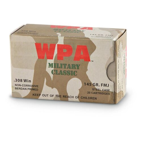 Wolf WPA Military Classic, .308 Winchester, FMJ, 145 Grain