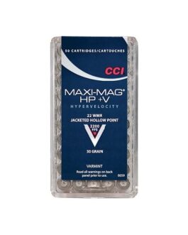 500rds of CCI Maxi-Mag 22 WMR Ammo 30 Grain +V Jacketed Hollow Point