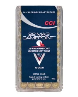 500rds of CCI GamePoint 22 WMR Ammo 40 Grain Jacketed Soft Point