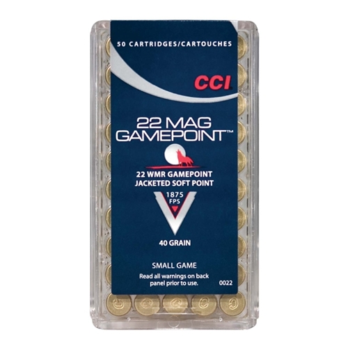 500rds of CCI GamePoint 22 WMR Ammo 40 Grain Jacketed Soft Point