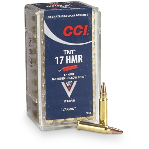 500rds of CCI 17 HMR Ammo 17 Grain Speer TNT Jacketed Hollow Point