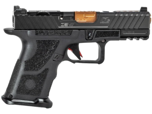ZEV Technologies OZ-9C Hyper-Comp Semi-Automatic Pistol 9mm Luger 4″ Bronze Barrel Polymer Black Frame Black Slide 15+1-Round