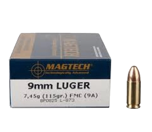 Brand Magtech Caliber 9mm Model 9A Bullet Weight 115 Grain Bullet Type Full Metal Jacket Reloadable No Case Type Brass Rounds Per Box 50 Rounds Per Box Boxes Per Case 20 Boxes Per Case Muzzle Energy 329 ft-lbs Muzzle Velocity 1135 fps Since 1926, Magtech has manufactured its own components, bringing their customers full quality control over every stage of the manufacturing process as well as the final product. The Magtechbrand name is commercially recognized internationally and sold in more than 50 countries worldwide. Magtech’s main objective is to provide shooting enthusiasts with absolutely reliable, totally affordable ammunition, round after round. Magtech ammunition is designed, constructed, and tested in one of the largest and most modern small arms manufacturing facilities in the world. Only the highest quality materials, cutting-edge manufacturing techniques, and state-of-the-art equipment are used to deliver exceptional standards. Sport ammunition was designed for shooters looking for accuracy, reliability, and exceptional performance, round after round. This ammunition is the choice of top competitive shooters like Jerry Miculek and Mark Hanish among others. This ammunition is new production, non-corrosive, in boxer primed, reloadable brass cases. Professional Shooter Jerry Miculek on Magtech Ammunition: MAGTECH 9MM AMMUNITION