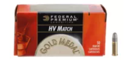 500rds of Federal Gold Medal Target Rimfire Ammo – .22 Long Rifle – 40 Grain