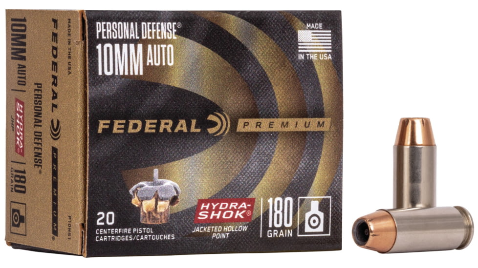 Federal Premium Centerfire Handgun Ammunition 10mm Auto 180 grain