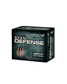 Liberty Ammunition Civil Defense .45 ACP +P 78 grain Hollow Point Brass Cased