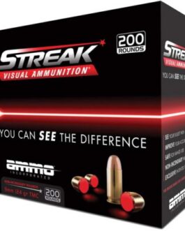 Ammo, Inc. STREAK 9mm Luger 124 grain Tracer-Like Total Metal Jacket Brass Cased