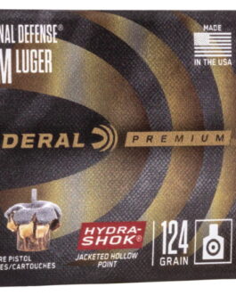Federal Premium Centerfire Handgun Ammunition 9mm Luger 124 grain