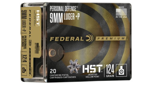 Federal Premium Centerfire Handgun Ammunition 9mm +P 124 grain