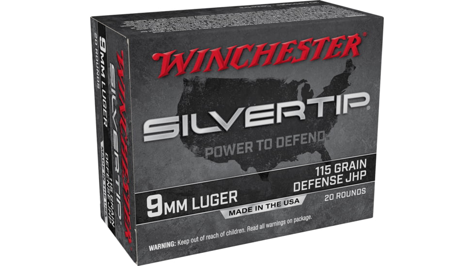Winchester Silvertip 9mm Luger 115 grain Jacketed Hollow Point
