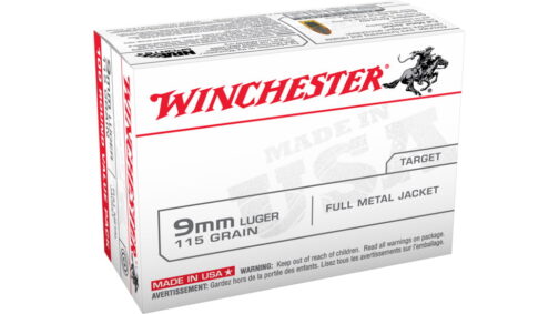 Winchester USA HANDGUN 9mm Luger 115 grain Full Metal Jacket