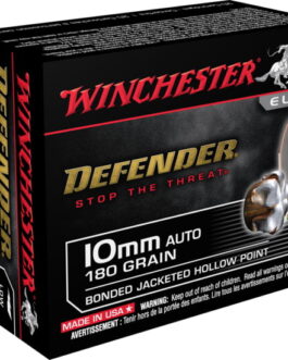 Winchester DEFENDER 10mm Auto 180 grain Bonded Jacketed Hollow Point
