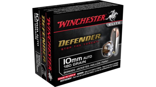 Winchester DEFENDER 10mm Auto 180 grain Bonded Jacketed Hollow Point